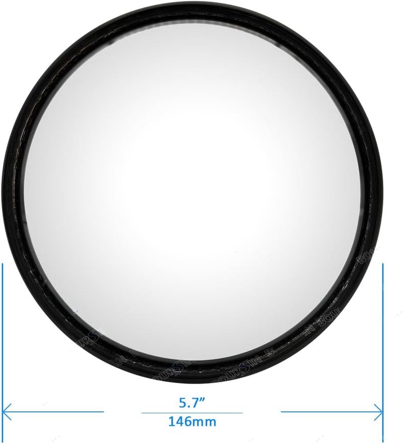 Boursin 5.7 Inch Convex Round Mirror Blind Spot For Isuzu Mitsubishi Fuso Truck Bus Atv Utv Tractor Room Scooter etc. Adjustable Bracket - Image 5